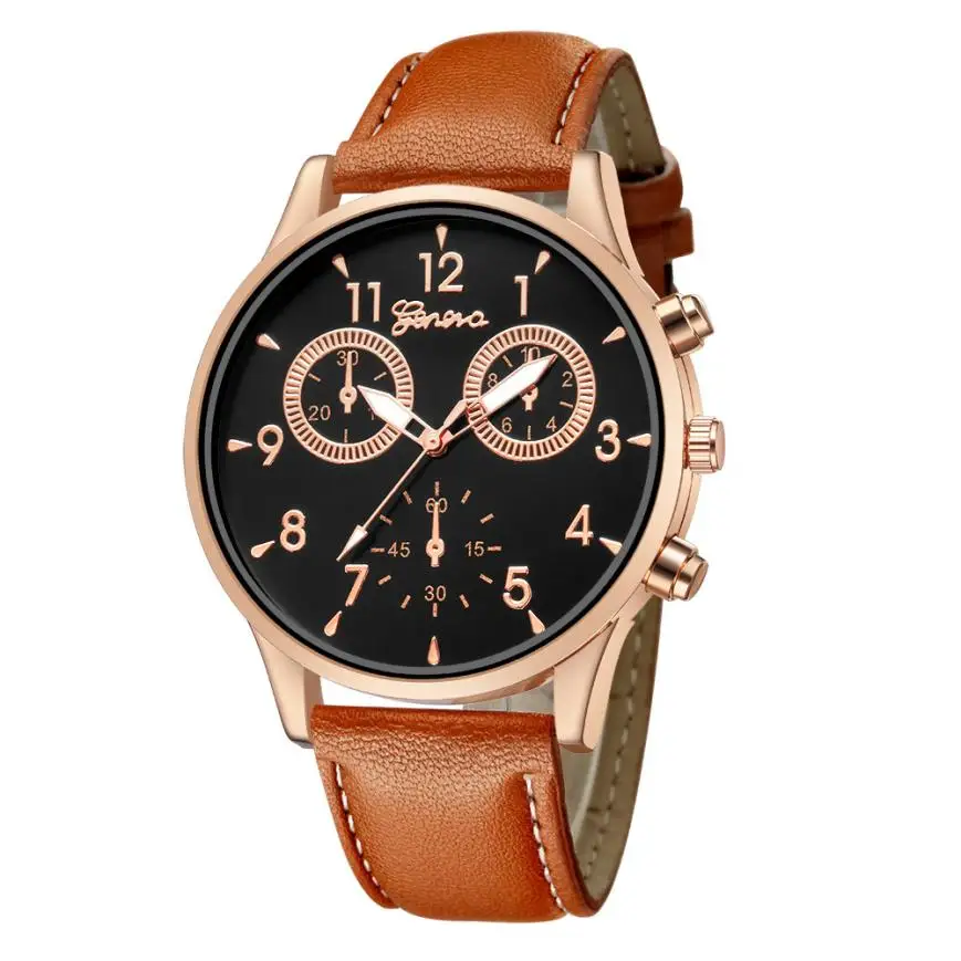 

Top Luxury Brand Business Men Sports Watches Men's Quartz Date Clock Man Leather Army Military Wrist Watch Relogio Masculino #C