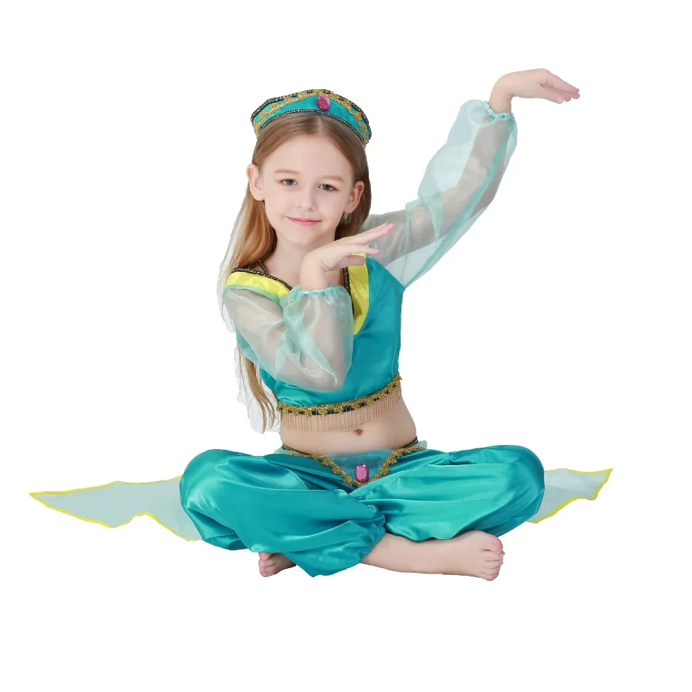 Бесплатная доставка Aladdin и волшебная лампа маскарадные костюмы Aladin & Jasmine