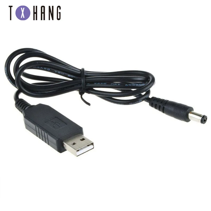 USB порт 5VTo 9В 12В 2 1x5 5 мм внутренний DC баррель разъем кабеля питания для небольших