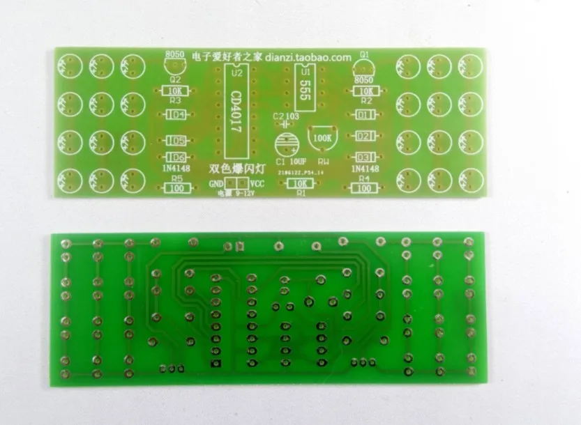 СВЕТОДИОДНЫЙ мигающий NE555 + CD4017 электронный набор для пайки|kit solder|flash ledkit diy |
