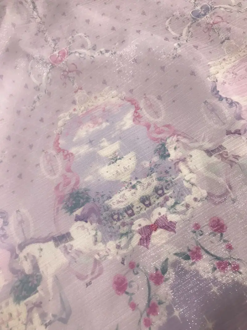 Unicorn's Secret Garden~ сладкий Печатный Лолита JSK платье w. Съемные рукава от Yiliya