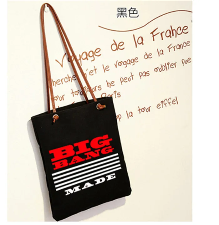 KPOP Bigbang GD Топ сделано Cavas школьный рюкзак сумка Ulzzang на одно плечо k pop|k-pop bag|k-pop