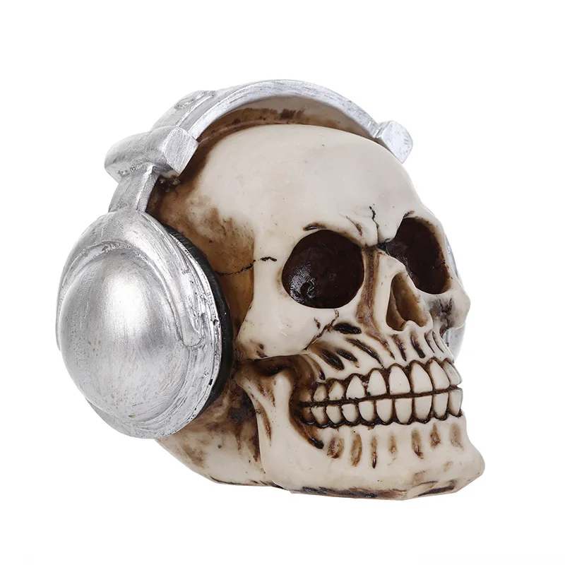 Страшный декор для вечеринок модель головы в виде скелета и черепа из смолы