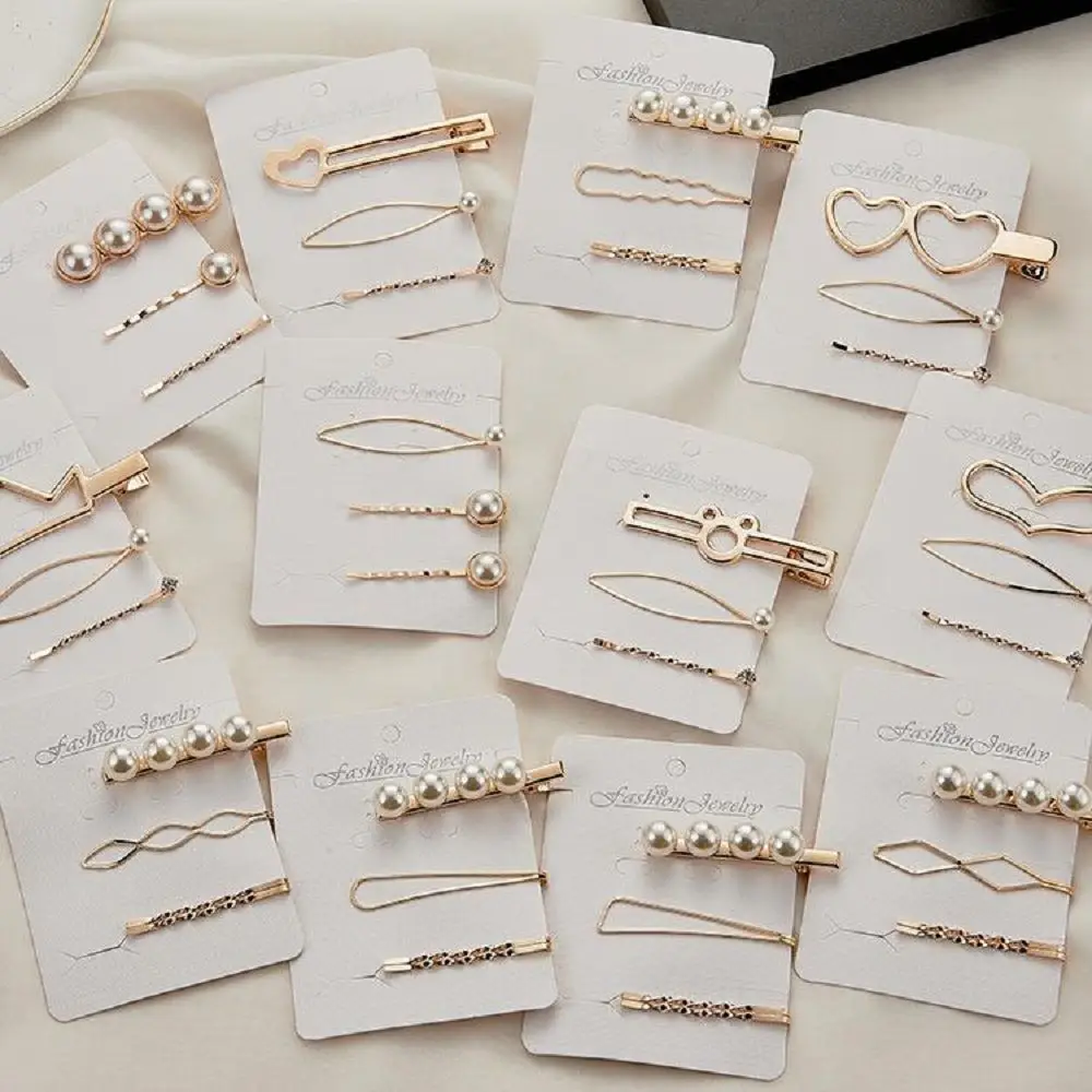 1 комплект винтажная металлическая заколка для волос Женские Геометрические