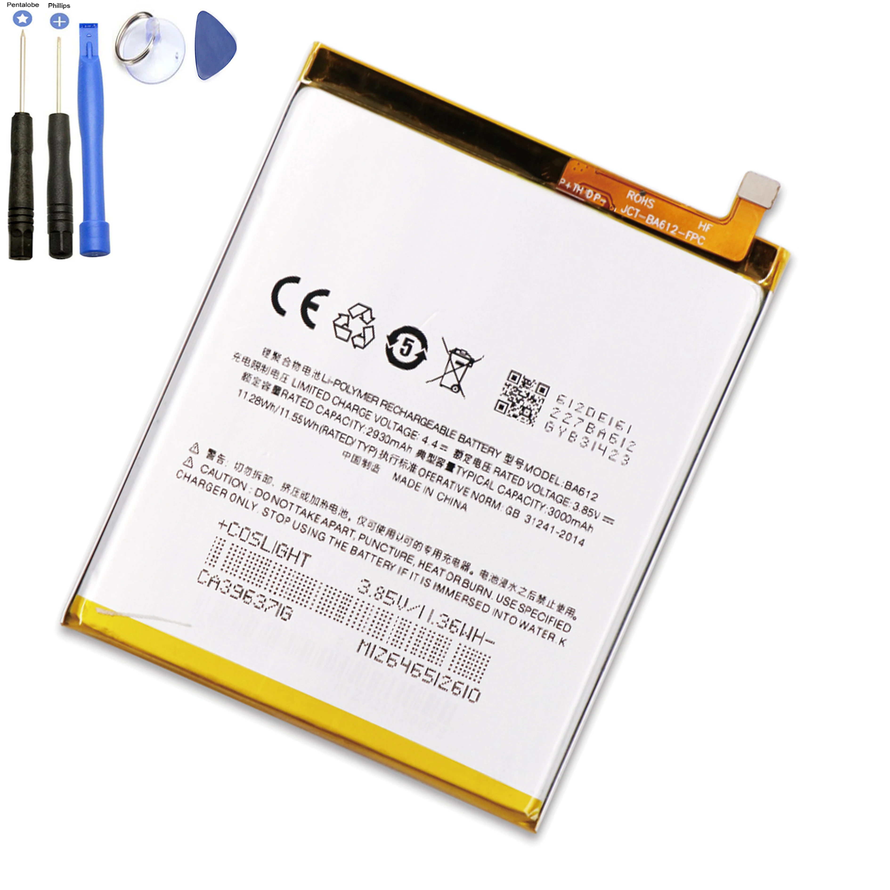 ForMeizu 5S M5S M612Q M612M 2930mah BA612 мобильный телефон Li Ion сменный аккумулятор с