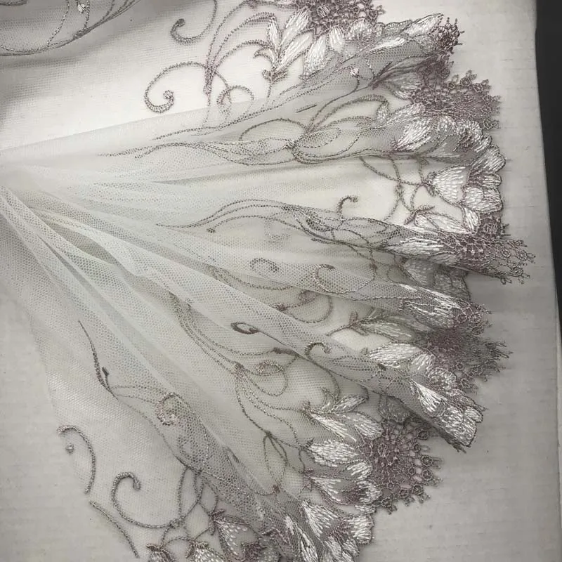 

7 style Delicate embroidery cotton mesh embroidery lace DIY decorative