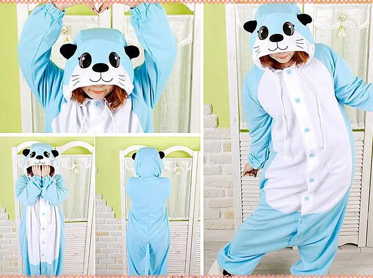 Новый дизайн Комбинезоны для взрослых с животными милые костюмы выдрой забавные