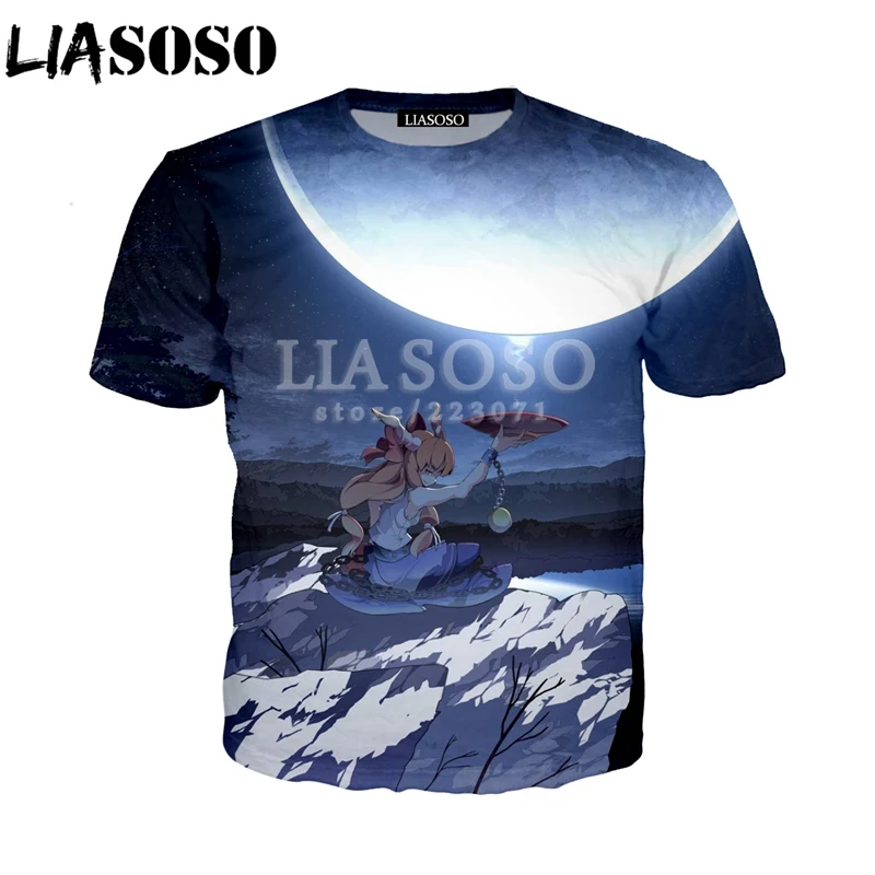 LIASOSO Летний Новый Модный Мужской Женский свитшот с 3D принтом Аниме TouHou Project
