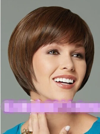 Мода светло-коричневые смешанные короткие парики USPS хорошее в сша j1271 |