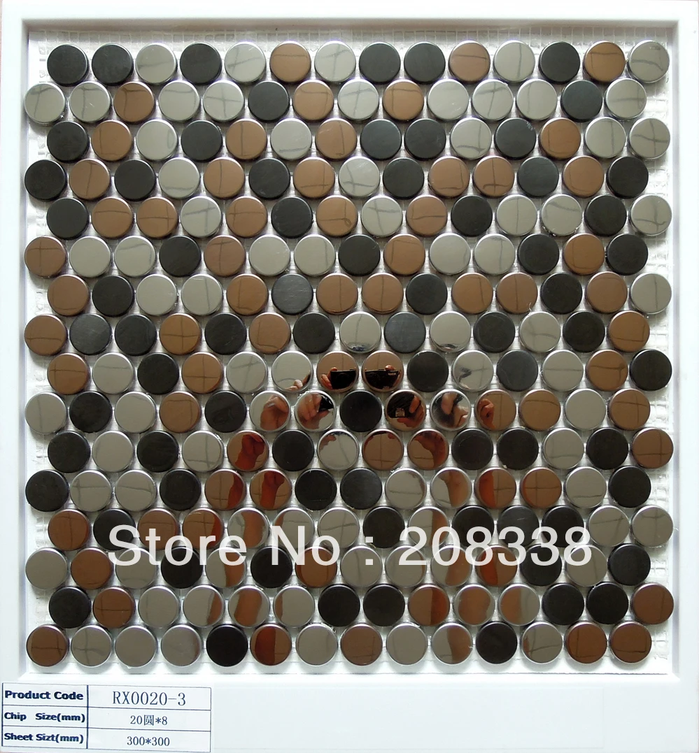 

STAINLESS STEEL METAL TILE MOSAIC KITCHEN BACKSPLASH BATHROOM WALL 8MM