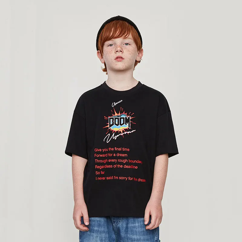 Бренд T shirt2019 новые летние INS Письмо печати Мальчик Short Oversize футболка с рукавами