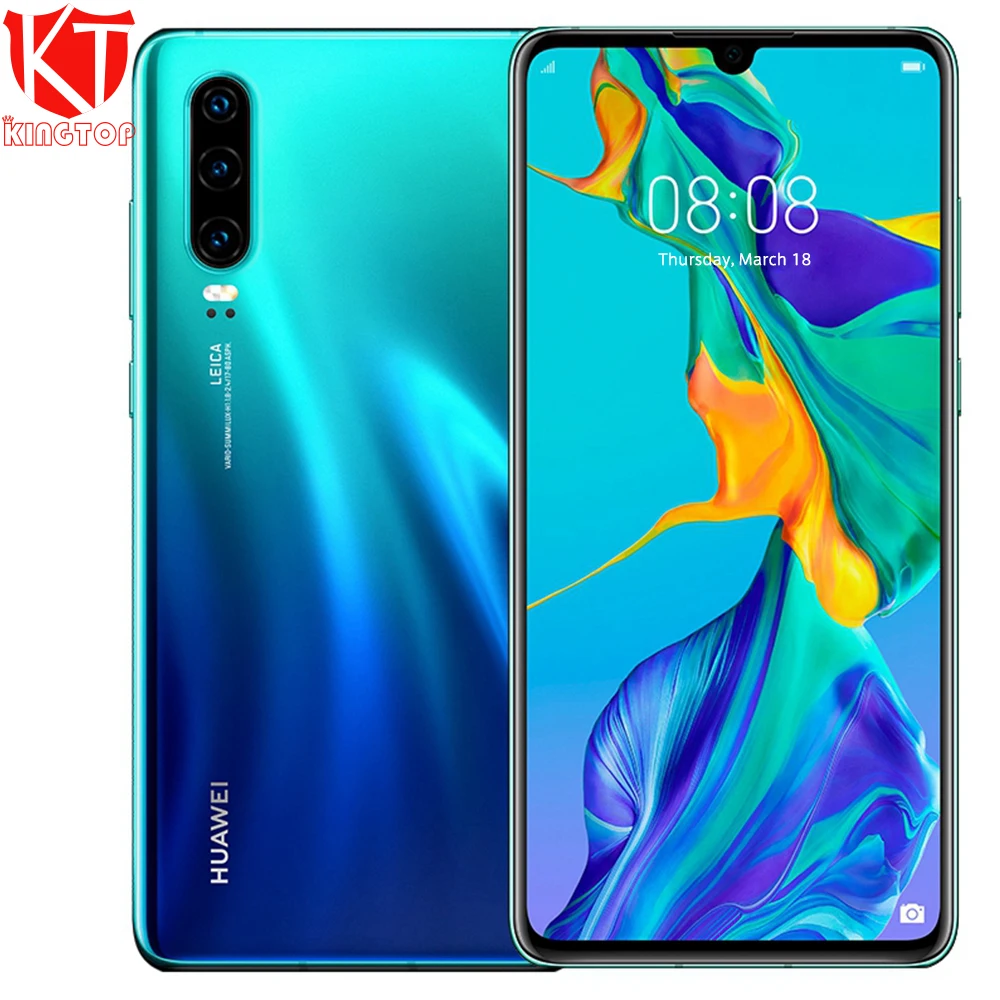 Оригинальный мобильный телефон HUAWEI P30 6 1 &quot8 ГБ ОЗУ 64 Гб ПЗУ Kirin 980 Qcta Core 3 фронта 40MP +