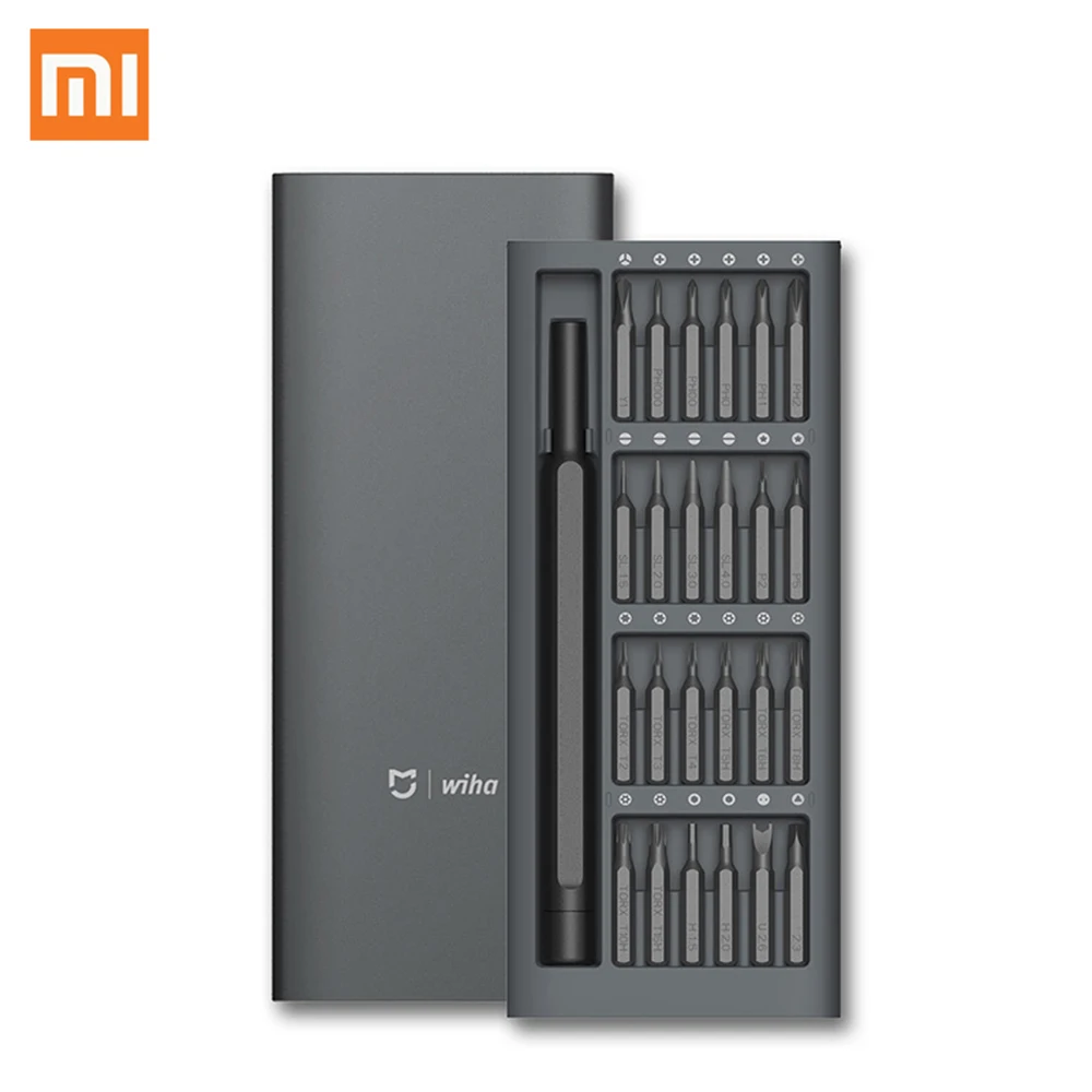 100% оригинал Xiaomi Mijia Wiha 24 в 1 Набор прецизионных отверток 60HRC магнитные биты