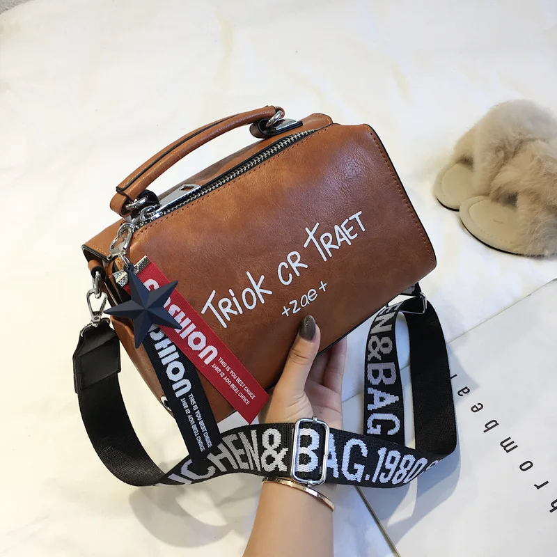 High Quality Women's Soft PU Leather Crossbody Handbags Big Size Boston Luxury Messenger Shoulder Bag Large Capacity Travel Bag