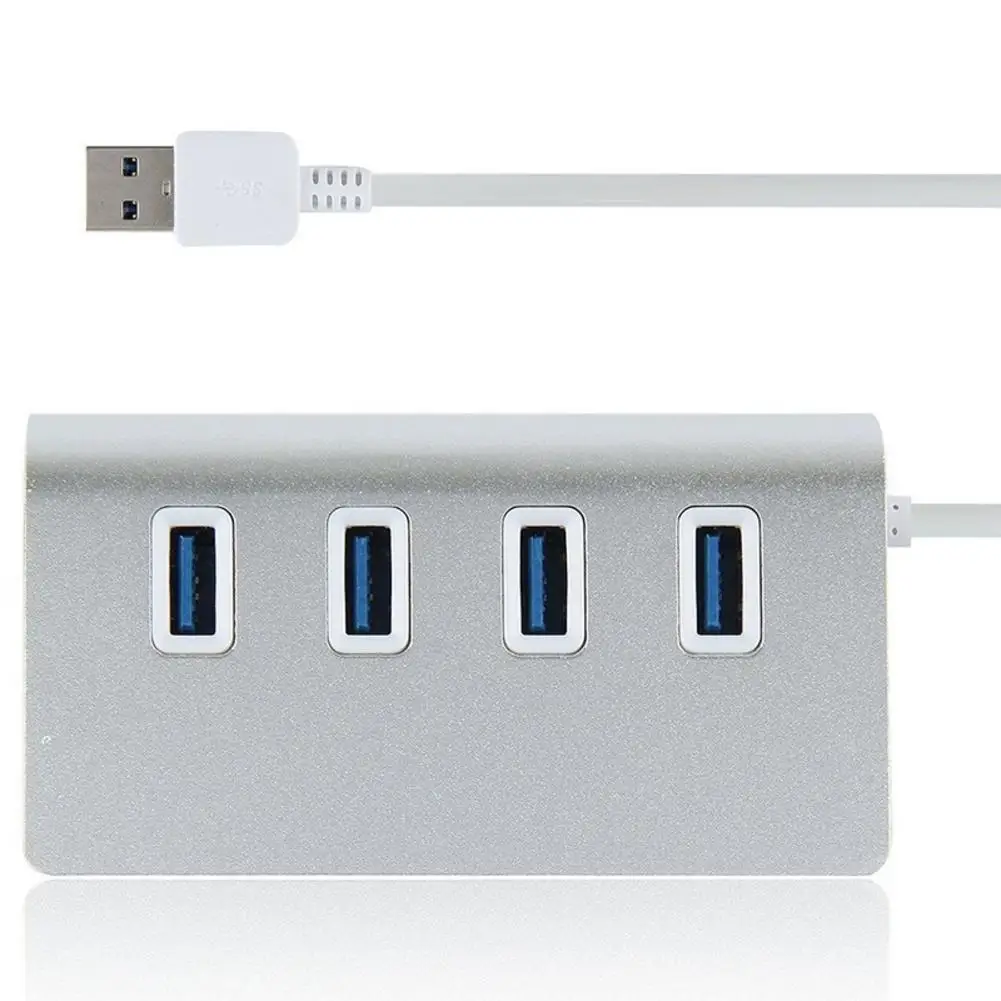 USB 3,0 4-Порты и разъёмы Multi HUB разветвитель Алюминий адаптер высокое Скорость для портативных ПК с USB2.0