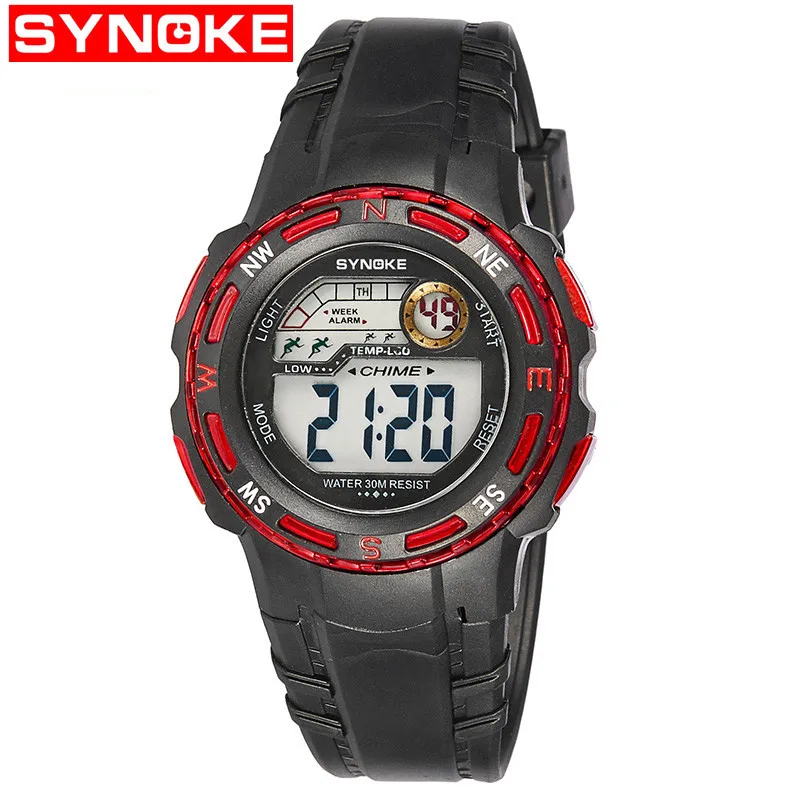 Новые детские спортивные часы Цифровые наручные будильник Chrono 30 м