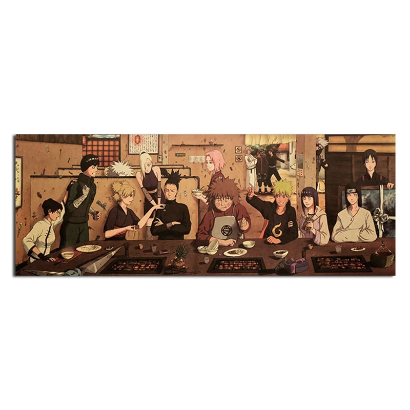 Винтаж мультфильм аниме постер Naruto бар Детская комната Домашний декор комиксы Наруто ретро крафт-бумага живопись