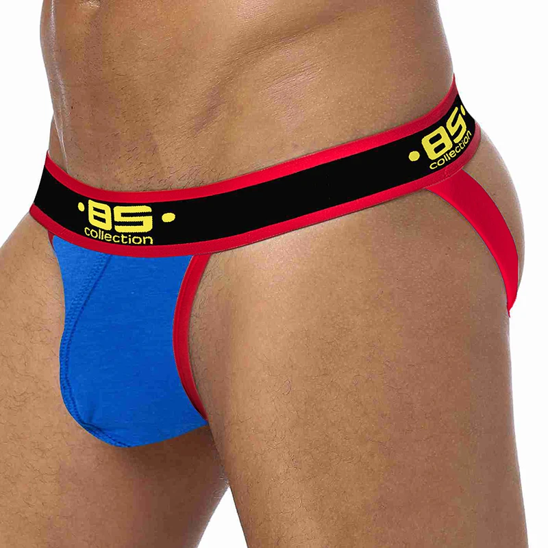 BS сексуальный для Гея мужские трусы с защитой паха сетки Строка Homme Тонги дышащие