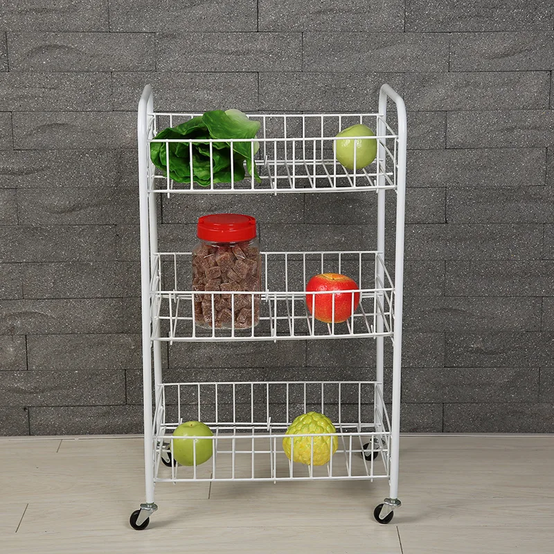 Новый креативный дом трехэтажная тележка складной мобильный Clutter хранение