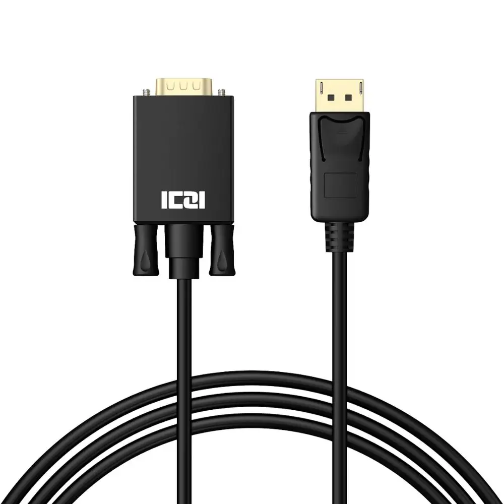 ICZI DisplayPort to VGA Cable DP Adapter for Lenovo HP etc Laptop PC Accessories TV Projector Monitor |
