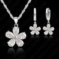 925 sterling silver jewelry sets for women accessories cz crystal wedding african bridal simulated gemstone jewelry set