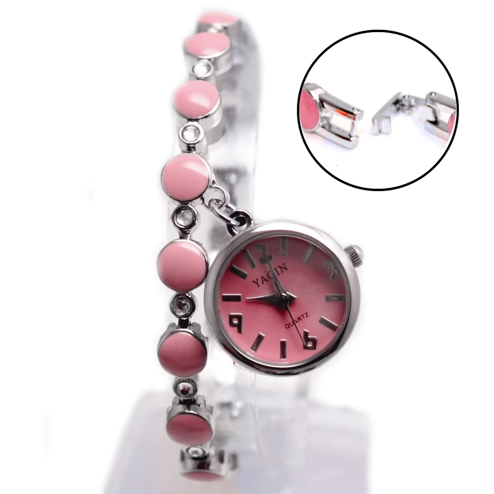 

Classical hanging clock jewelry watch, cute Slim girl, pink blue Lovely Pendant Bracelet Slim Ladies Watch Analog Quartz Wrist