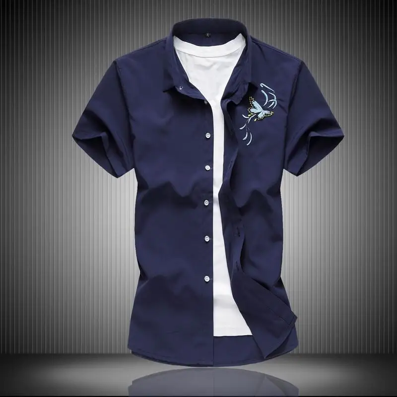 Новые модели рубашек вышитая блуза с бабочкой мужская одежда Блузка