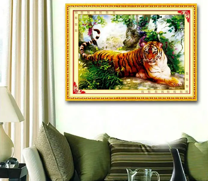 Фабричный магазин Набор для вышивки крестиком тигр животное король лесного