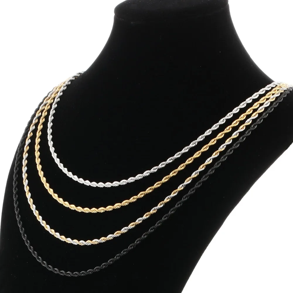 Винтажное мужское витое ожерелье с цепочкой из