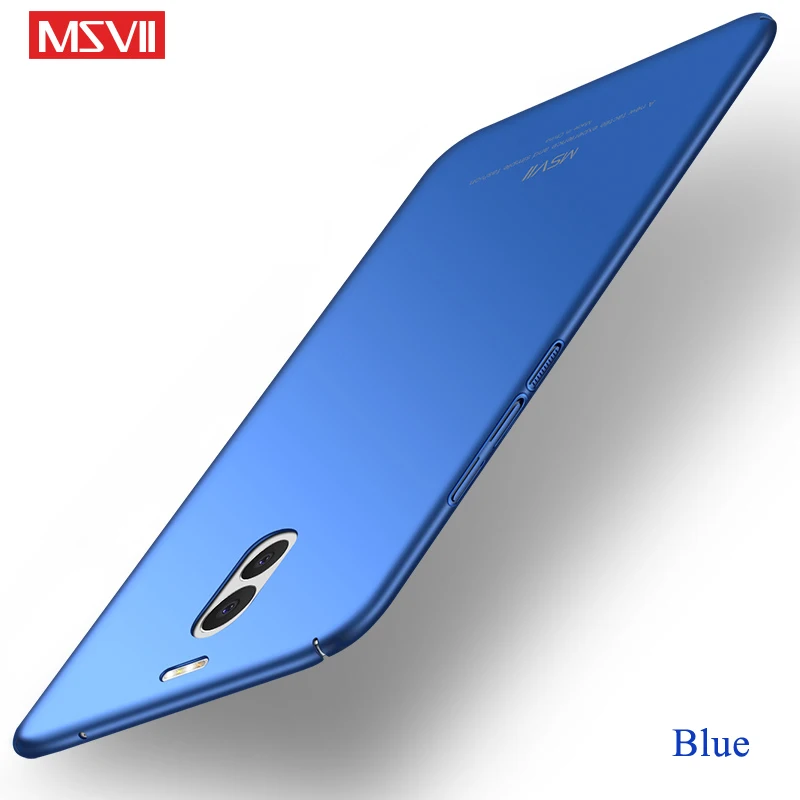 Синий Для Meizu M6 M5 M3 Note чехол MSVII кольцо на палец Матовый Жесткий чехол для Meizu M5 M3s Mini держатель задняя крышка для Meizu M6 чехол - Цвет: Синий