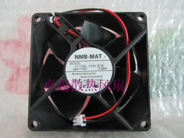 

NMB 3110RL-05W-B79 24V 0.24A 8CM 802580 * 80 * 25mm three wire double ball inverter fan