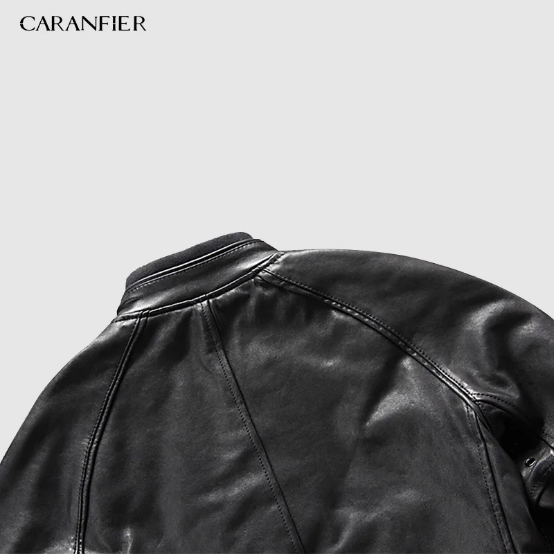 CARANFIER натуральная кожаная куртка Мужская s брендовая мотоциклетная многофункциональная мужская куртка со съемной подкладкой куртки 4XL DHL