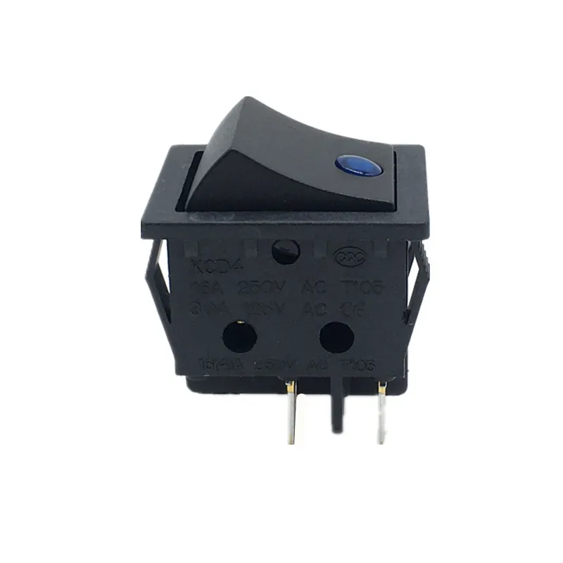 4P ONOFF Blue LightP 1 шт. мгновенный кулисный переключатель с фиксацией KCD4 выключатель питания 4 контакта 6 контактов с светильник 2/3 положение ВКЛ. Выкл. На 16A 250VAC 20A 125VAC - Цвет: 4P ONOFF Blue LightP