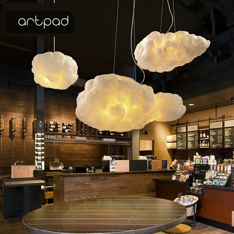 Artpad, современный подвесной светильник из янтарного стекла, AC110V-220V, кофе, бар, ресторан, отель, гостиная, столовая, светодиодный подвесной светильник, E27 в комплекте