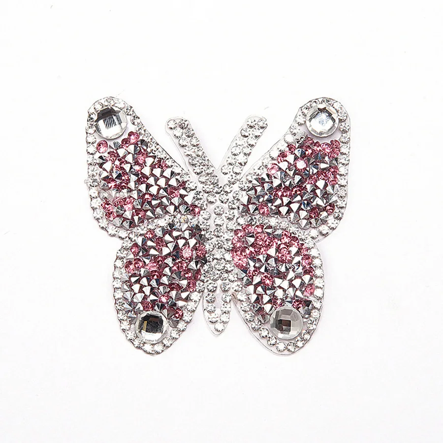 DIY Butterfly Elegant Iron Patches For Clothing Sew On Sequin Applique With Rhinestone Dress Patches Decals Bag