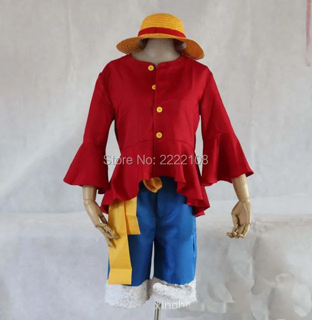 Новый костюм для косплея цельная Обезьяна D. Luffy Косплей Хэллоуин комплект
