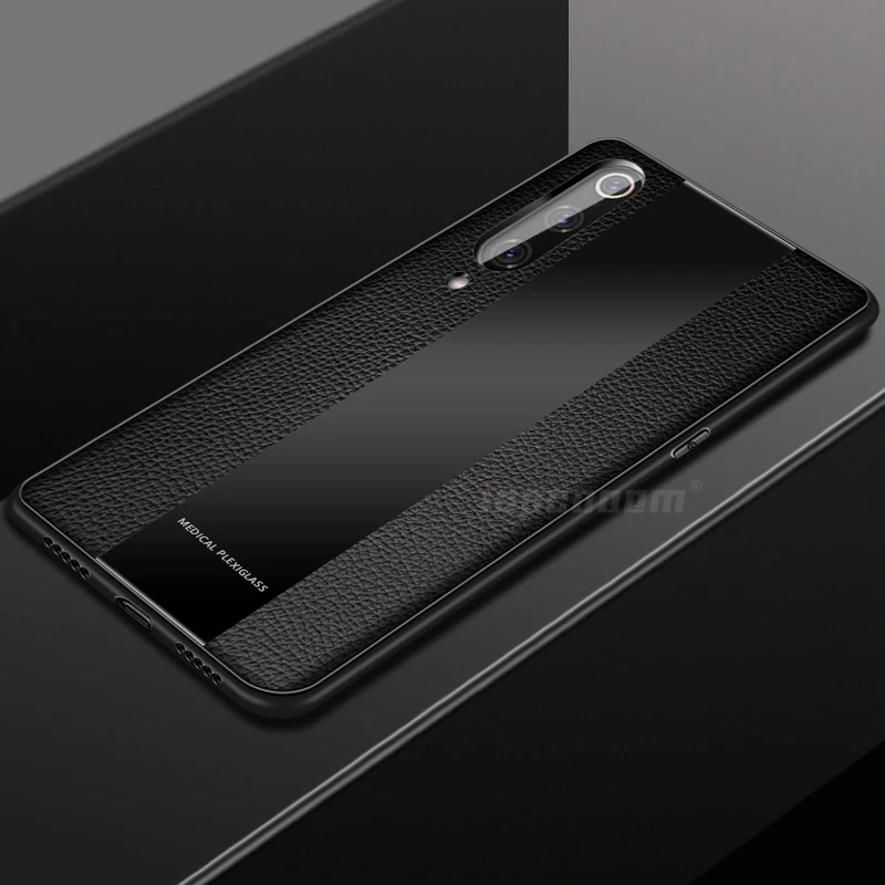 Роскошный винтажный противоударный чехол для Xiaomi Mi 9 кожаный защитный на заднюю
