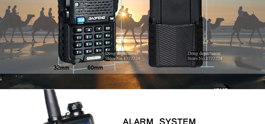 Baofeng UV-5R 3800mAh литий-ионный аккумулятор рация UHF 400-520MHz VHF 136-174MHz 5W двухдиапазонный UV5R двухстороннее радио