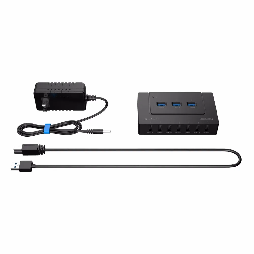 USB Концентратор ORICO на 10 портов 5 Гбит/с|USB-хабы| |