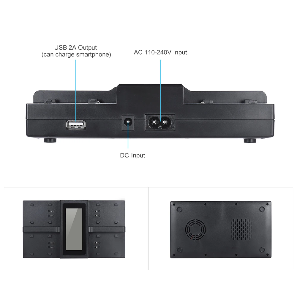 Andoer NP F970 4 канальное зарядное устройство для аккумулятора цифровой камеры с ЖК