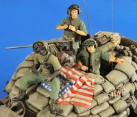 assembly unpainted scale 135 us afv crew vietnam set soldier figure historical resin model
