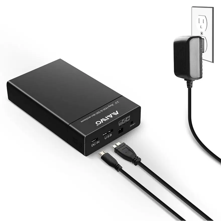 Корпус для жесткого диска с 2 отсеками USB 5 дюйма|Компьютерные кабели и разъемы| |
