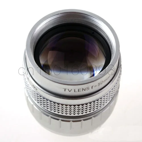 Серебристый 50 мм f1.4 CC TV Lens C mount для GF3 GF2 GF1 G3 GH1 GH2 EP1 EP2 EPL1 EPL2 | Электроника