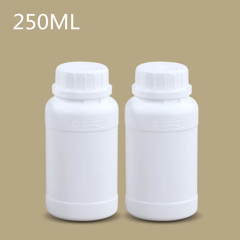 80 шт./коробка пищевой пластик HDPE Фторированная бутылка 250 мл для стирального моющего средства жидкость/инсектицид/контейнер для удобрений