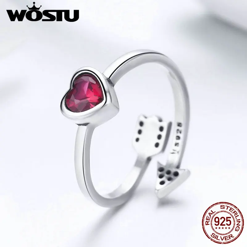 WOSTU роскошное свадебное кольцо из настоящего стерлингового серебра 925 пробы с