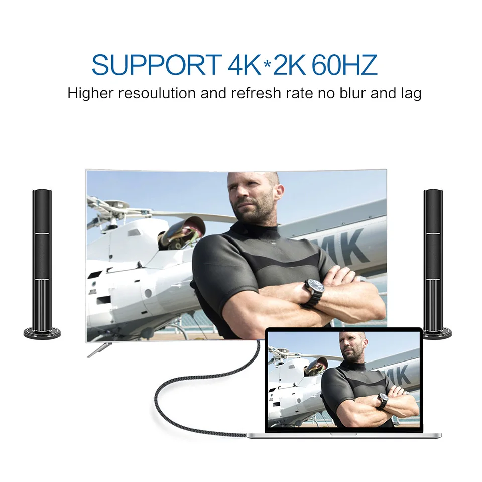 USB C до кабель displayport (4K @ 60 Гц) 3.1 Тип (Thunderbolt 3 совместимый) к DP для Macbook pro2016 Sumsang