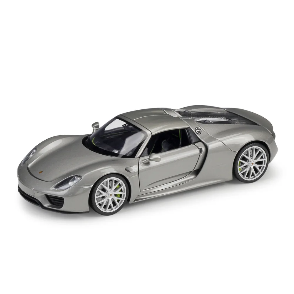 1:24 Welly Porsche 918 Spyder серый/черный/желтый/белый Литье под давлением модель автомобиля