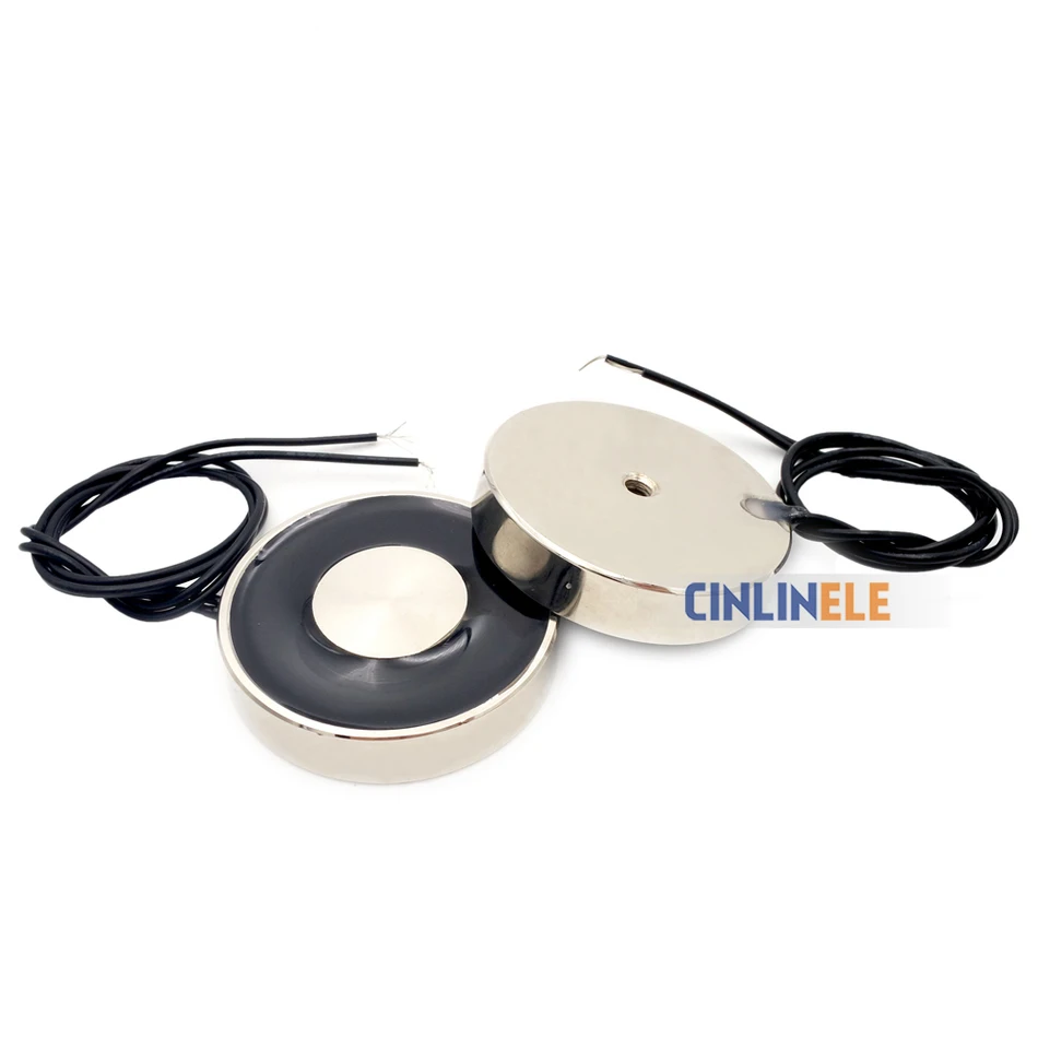 Электромагнит с держателем D38mm * 8mm 8 кг/80N Электрический магнит подъемная присоска