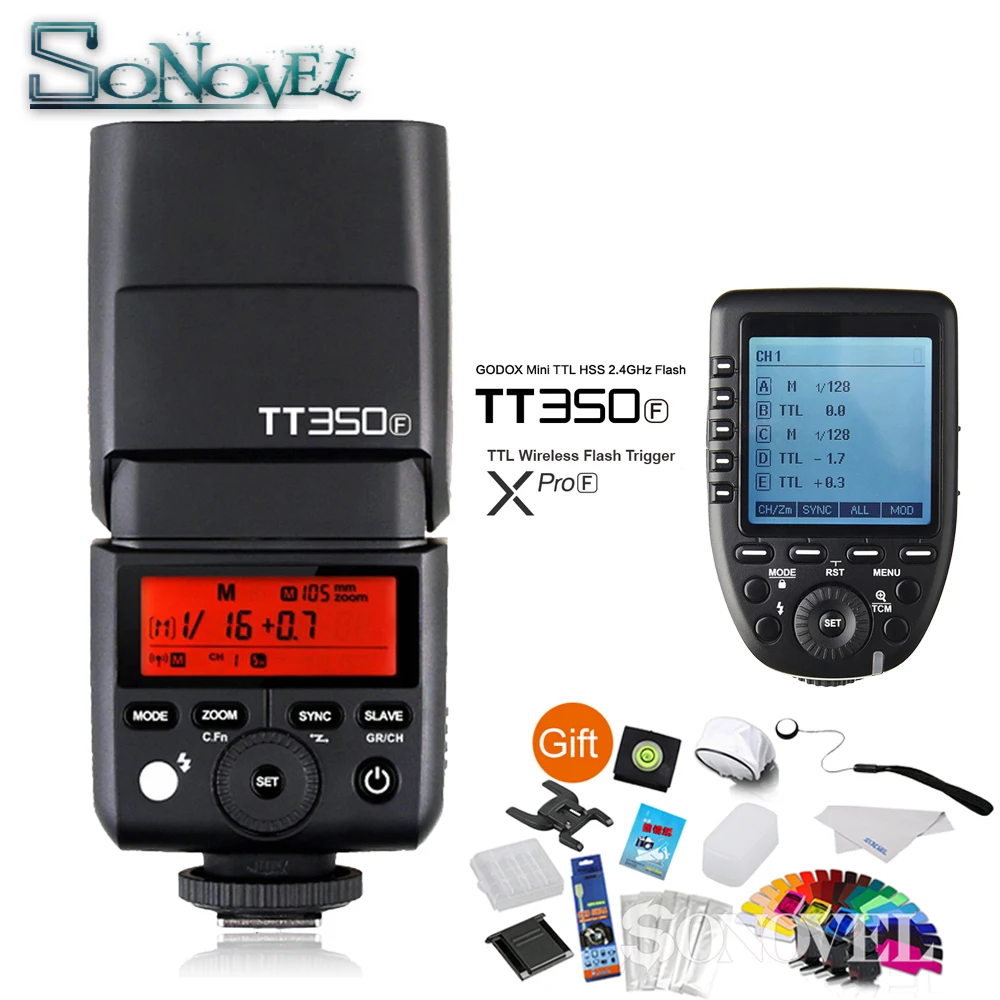 

Godox TT350F Mini Speedlite Camera Flash + Xpro-F TTL 2.4G HSS 1/8000s Wireless Trigger Transmitter for Fuji Fujifilm X-M1 X-A3