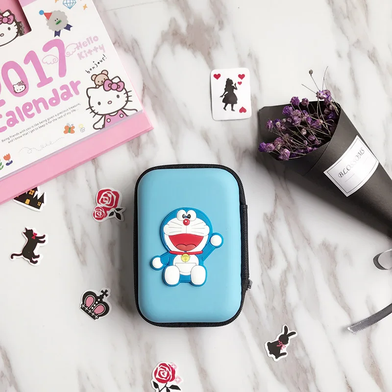 Jingle cat Мультяшная мини-гарнитура коробка для наушников USB кабель Органайзер на молнии защитный чехол для наушников сумка для хранения наушников Кошелек для монет - Цвет: Jingle cat